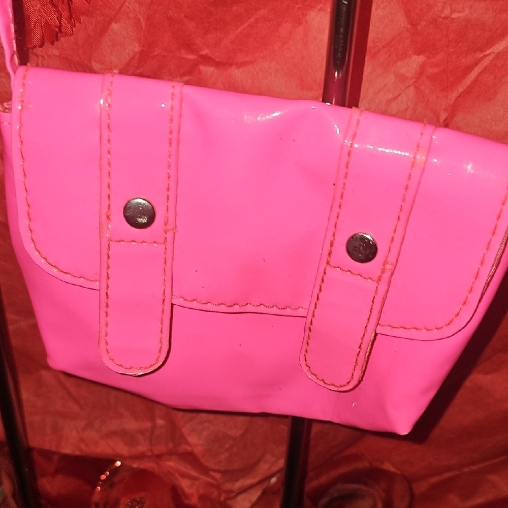 Girls Neon Pink Crossbody Bag